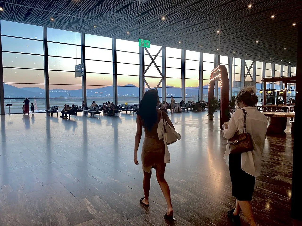Inside the terminal at Milas-Bodrum Airport