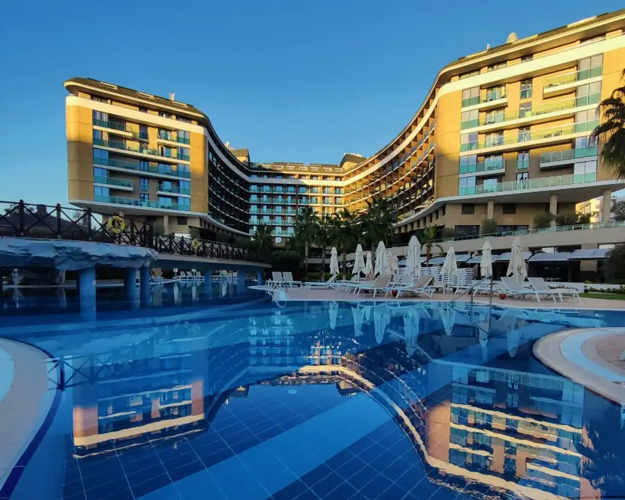 Luxury resort pool in Antalya