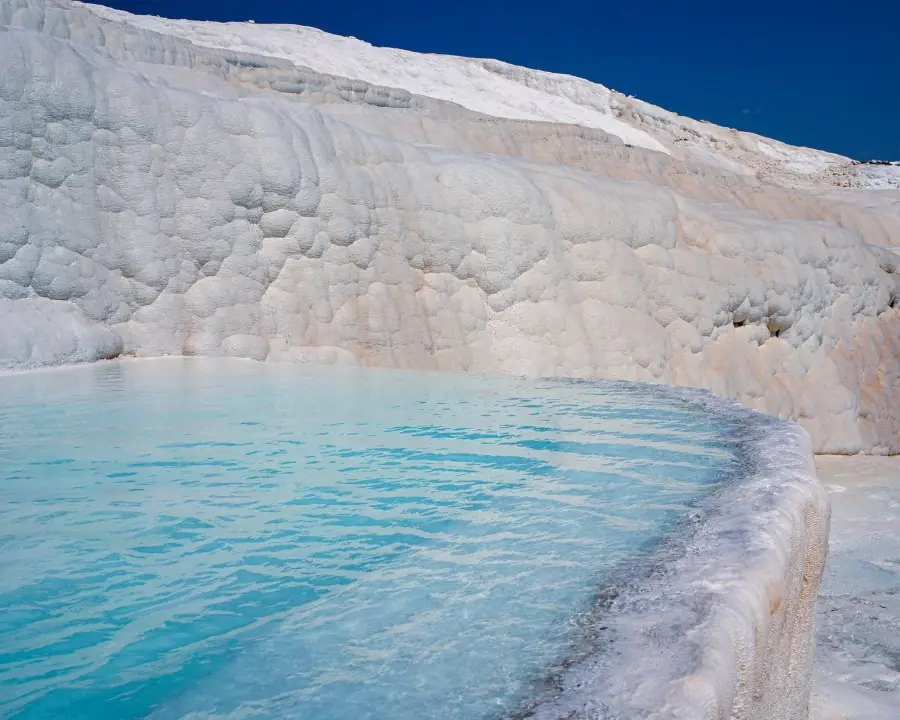Turquoise travertine pools of Pamukkale